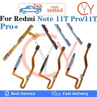 For Redmi Note 11T Pro / 11T Pro Plus Back Home Button Fingerprint Scanner Sensor Return Key Volume 