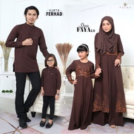 DRESS FAYA 2.0 & KURTA FERHAD SEDONDON IBU AYAH DAN ANAK-ANAK / BROWN / BAJU RAYA / DRESS SULAM / SE