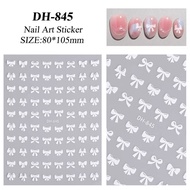 TheGioiNail666 Nail Sticker | Super Beautiful Hot Trend Nail Sticker | White Bow Decal Sticker for N