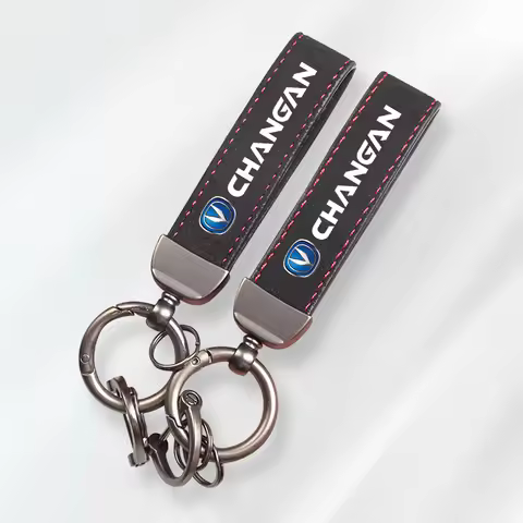Luxury Leather Lanyard Keychain Car Key Ring Jewelry for Changan UNI-K CS35 CX70 CS85 CS55 CS75 CS15