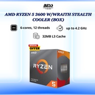 AMD RYZEN 5 3600 W/WRAITH STEALTH COOLER (BOX)