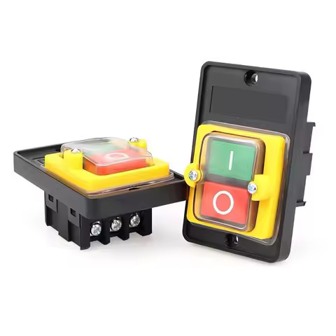 1Pcs KAO-5M/5H,Waterproof Button Switch Control Box,3P,Three-Phase Power Control Starter,10A 220/380