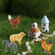 Simulation Mini Farm Poultry Animals Action Figures Goat Kids Model Hen Duck Farm Role Horse G3j2