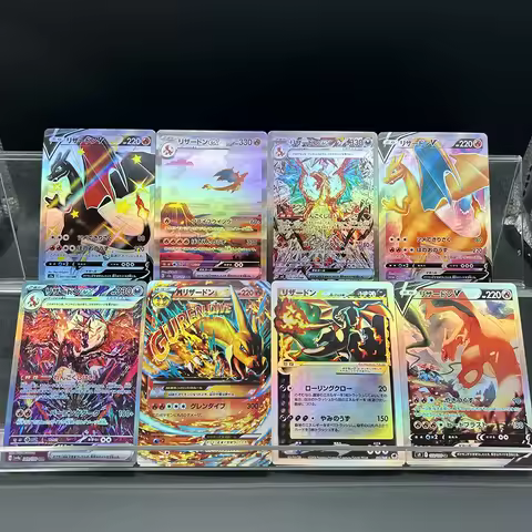 Diy Anime Ptcg Proxy Flash Card Japanese Version Charizard Series Vmax Ex Gx Sv107/074 Mega Charizar