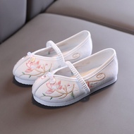 Spring and Autumn New Girls' Shoes for Han Chinese Clothing Children's Embroidered Shoes Chinese Style Cloth Shoes Dance Shoes Soft Bottom Watch Performance Dance Shoes