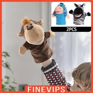 [Finevips] Animal Hand Puppets with Movable Mouth, Kids Puppets Educational Toys for Telling Play Ages 2+ Kids