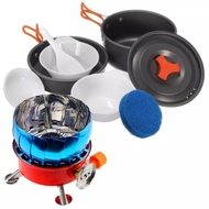 Cooking Set DS308 plus Teko Alat Masak Kompor Camping Outdoor Portable Panci Set Nesting DS 308