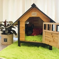 Doghouse Outdoor Rainproof Wooden House Indoor Pet Law Fighting House Wooden Dog House Outdoor Puppy Villa