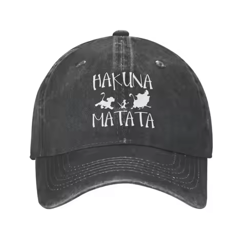 Punk Cotton Timon Pumba Hakuna Matata Baseball Cap Women Men Adjustable Dad Hat Performance