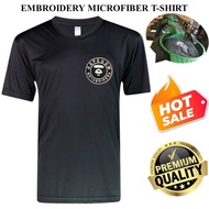 EMBROIDERY SULAM AAPE NOW BLACK CIRCLE ROUNDNECK MICROFIBER AND COTTON BLACK T-SHIRT