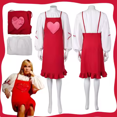 Disguise 70s Retro Band Costume Agnetha Faltskong Cosplay Fantasy Vintage Slip Dress Clothing Adult 