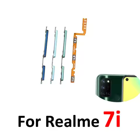 For Realme 7i RMX2103 Phone New Housing Power Volume Button On Off Up Down Switch Key Internal Flex
