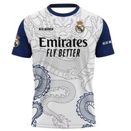 Real Madrid New Men's Printed Football T-shirt Training Summer Quick-Drying Sportswear Jersey Vest V