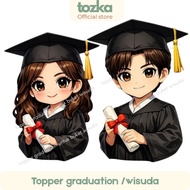 Graduation Bouquet Topper 10 Pcs I Graduation drawing paper I cardboard I Cake topper