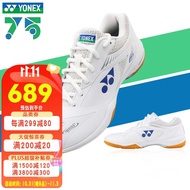 YONEX 尤尼克斯羽毛球鞋65Z75周年系列yy男女款透气减震纪念款小白鞋白色运动鞋 SHB65ZMAEX 白色 75周年 男款 42码=270mm