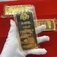 Props Original Simulation Dr. Pang Swiss Gold Bar Gold Brick Gold Shop Bank Solid Copper Gold-Plated