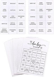 OLYCRAFT 32Pcs Bridal Shower Bingo Game Pre-Filled Fun Shower Games Perforated Calling Card Wedding 