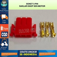 SOCKET SOCKET CONNECTOR CONNECTOR 3 PIN SEIN SEN MOTOR - SOCKET 3 PIN SWITCH KNOB MOTOR SOCKET KNOB 