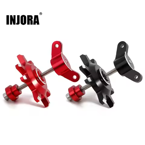 INJORA Black/Red Metal Tire Assembly Disassembly Auxiliary Tool for 1/10 RC Crawler Car 1.9 2.0 2.2 