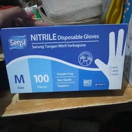 Sensi NITRILE Disposable Gloves Contents 100pcs/multipurpose Gloves - M