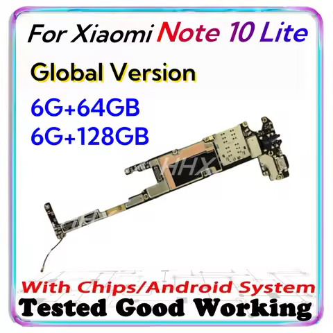 128GB For Xiaomi Mi Note 10 Lite Note10 Lite Motherboard 128GB Full working Original Mainboard For X
