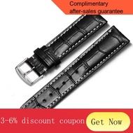 Longines Watch Band Original Genuine Leather Men and Women Famous ComasL2MagnificentL4Army Flag Jia Lan Moon Phase Butte