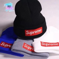 หมวกไหมพรมSupreme หมวกสุพรีม หมวกแฟชั่นเกาหลี งานป้าย 100% (ส่งจากไทย)-hat s05