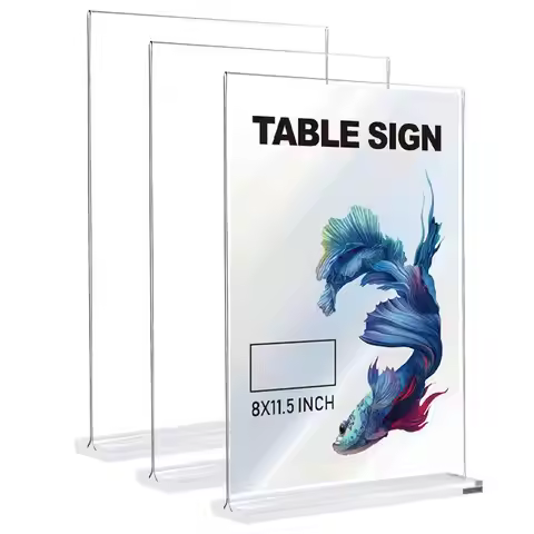 1PC Acrylic Sign Holder A4/A5/A6 Desk Display Stand Price Label Display Rack Menu Stand Holder Resta