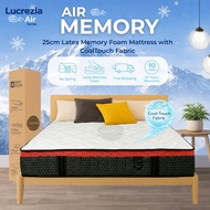 (NEW) Lucrezia Air Memory 25cm Compressed Latex Memory Foam Mattress with Cool Fabric