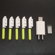 5 pcs/lot Electronic Light Stick With 5 Rechargeable battery cr322 cr425 Clip on Fishing Rod Waterpr