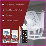 Glass Etching Cream Etch Glass Etching Cream with Tools Long-Lasting Craft Materials for Holiday Wed