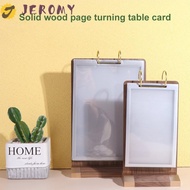 JEROMY Ads Display Stand, Loose leaf Wooden Holder Menu Card Holder, Multipurpose Aon-slip Acrylic L