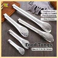Multipurpose Stainless Steel Food Clip Food Tongs Penyepit Makanan Panjang Kitchen Tongs Barbeque 夹子