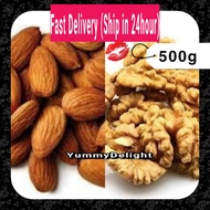 (1000g/1kg)[Walnut /Almonds]  RAW - Not Roasted Almond Nut / Badam/生杏仁RAW Walnut(NOT Roasted)/ Walnu