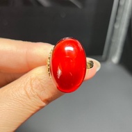 歐款新貨波蘭製造 天然波羅的海血珀戒指 成色美 s925銀鍍金