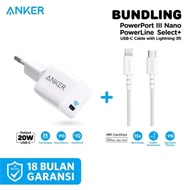 KABEL&amp;HARGER BUNDLING ANKER WALL ANKER POWERPORT III NANO-20W-A2633