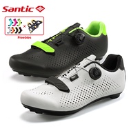Santic Men Cycling Shoes Locking Shoes for Roadbike Breathable Sole Compatible with SPD Cleats Road Bike Shoes for Men BS21027