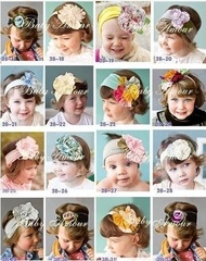 [A339] Hot Sale Baby Hair Accessories Head Flower Headband 3B-17~3B-32