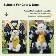 Dew Paw | Front Chest Back Pet Bag Portable Travel Backpack Cat Dog Backpack Outing Canvas Four-legg