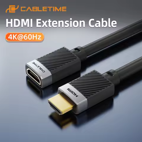 CABLETIME 4K HDMI Extension Cable 48Gbps HDMI-compatible High Speed 4K60Hz Cable for Switch PC Lapto