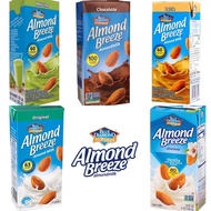 Blue Diamond Almond Breeze Almond Milk UHT 1L Almond Milk/Vanilla/Chocolate Almond/Matcha Almond/Lat