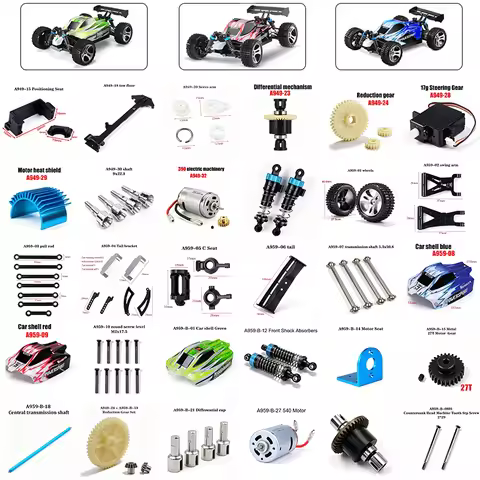 1/18 RC Car Replacement Parts WLtoys A959-B High Speed Buggy Original Repair Accessories Full Range 