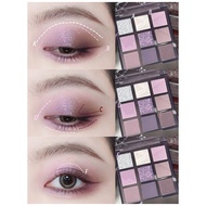9 Colors Eyeshadow Palette Purple Pearlescent Matte Makeup Smoked Eye Girl Gloss Hot O7e4