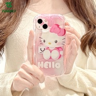 Cute Cartoon Hello Kitty 3D Wave Border Soap Phone Casing Soft TPU Back Cover For Apple iPhone 15 Pro Max 15 Plus iPhone 14 Pro Max iPhone 13 Pro Max iPhone 12 Pro Max iPhone 11 Pro Max XS Max XR 7 Plus 8 Plus 6 Plus 6S Plus