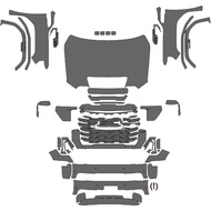 Full or Partial Front End Bumper Headlights Hood Paint Protection Film PPF Clear Bra Kit Compatible 