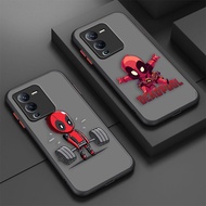 Matte Phone Case Skin Feeling Funny Little Deadpool Marvel For Vivo S1 S5 S6 S9 S9E T1 Z1 Z6 V11I V5 V23E V20SE X21UD X70 X60 PRO PLUS 5G Y91 Y93 Y91C IQOO5 IQOO7 IQOO NEO3  NEO5