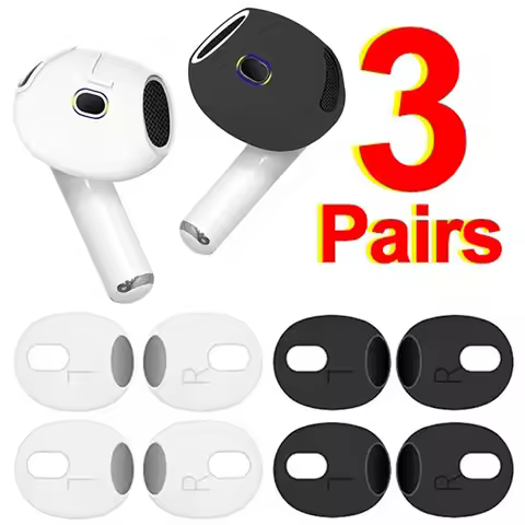 3 Pair Silicone Eartips For Apple AirPods 4 Replacement Ultra Thin Rubber Earbuds Ear Tips For Airpo