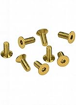 Brixwell AS615BR 6mm x 15mm Cover Plate Flat Allen Head Screws 9/16" Length Polished Brass Finish Pa