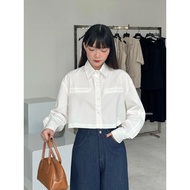 Linen crop top Shirt - Linen Shirt