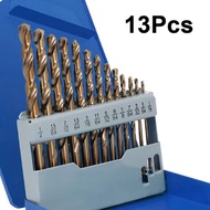 Cobalt Drill Bits Set M35 High Speed Steel Twist Jobber Length for Hardened Metal Stainless Steel Ca